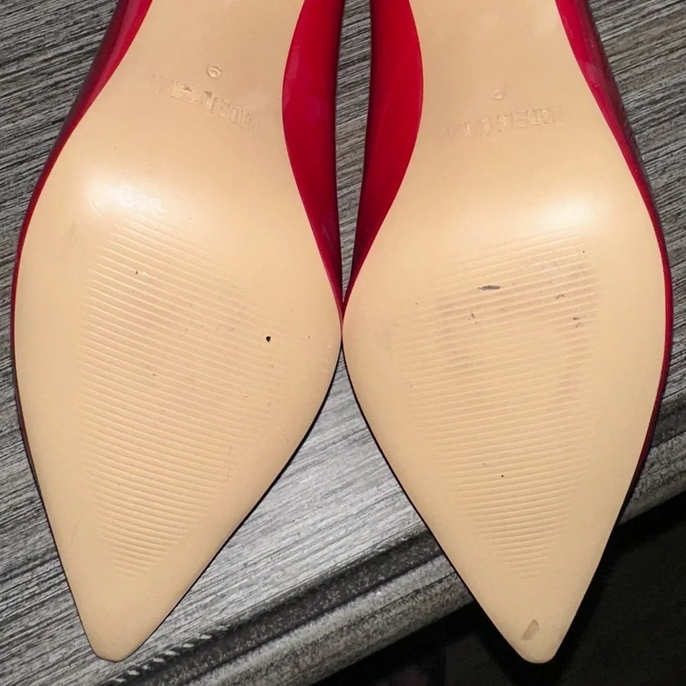 Lovirs Red Pointed-Toe Stiletto Heels